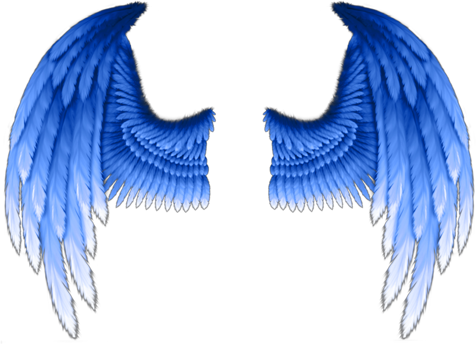 #ftestickers #blue #wings - Angel Gold Wings Transparent Clipart (1024x1024), Png Download