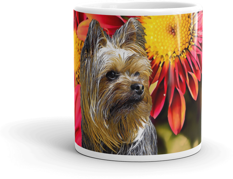 Yorkie Coffee Mug - Yorkshire Terrier Clipart (811x623), Png Download