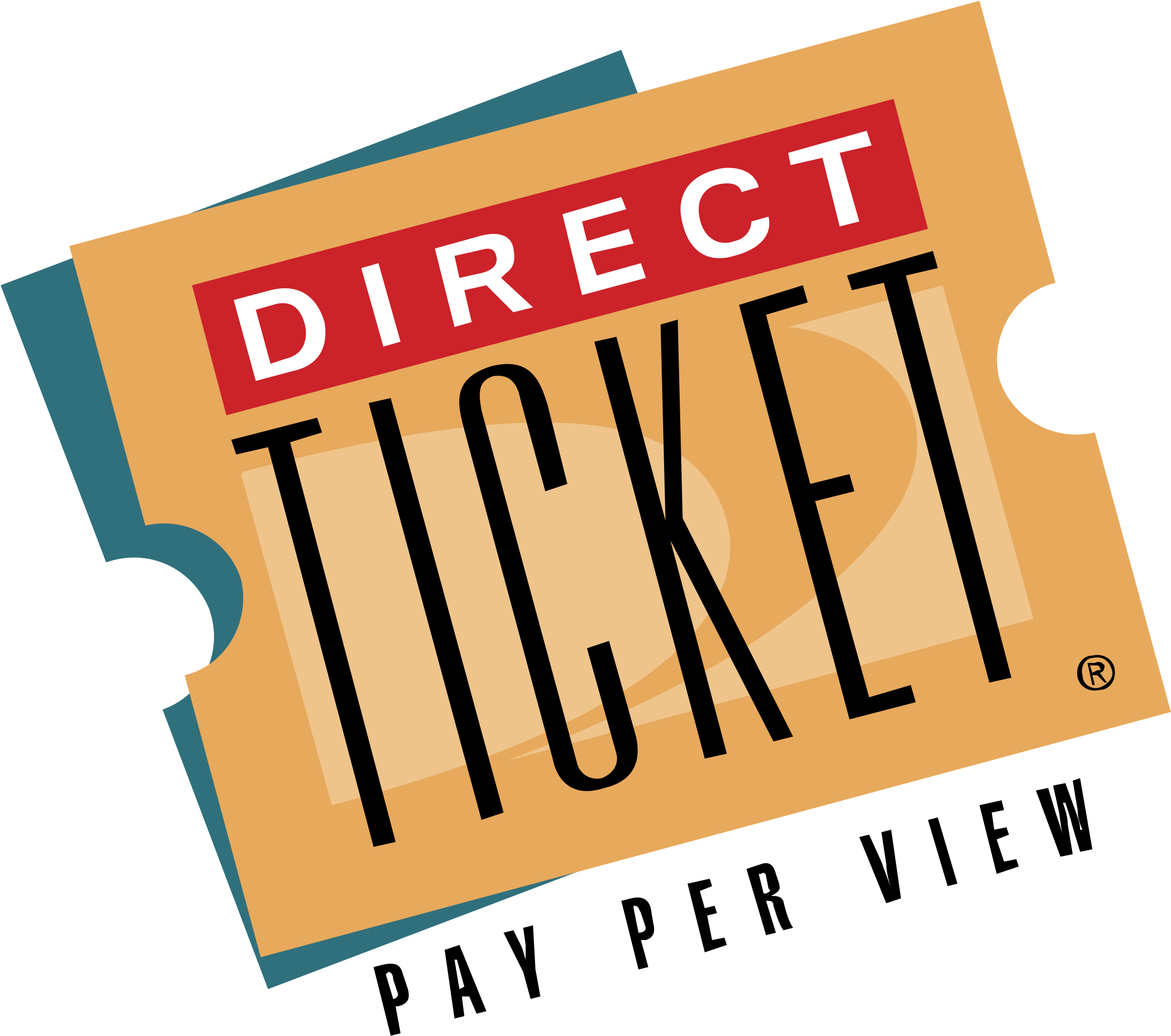 Direct Logo Png Transparent Freebie Supply - Ticket Clipart (2400x2400), Png Download