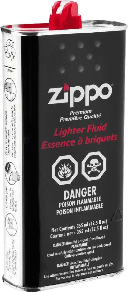 12 Oz / 355 Ml Zippo Fuel Fluid, For All Pocket Lighters - Zippo Clipart (421x957), Png Download