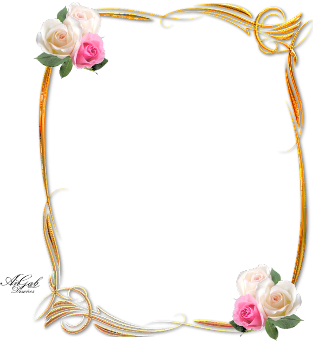 La P&225gina De Inesita Marcos Dorados Para Fotos - Picture Frame Clipart (700x700), Png Download