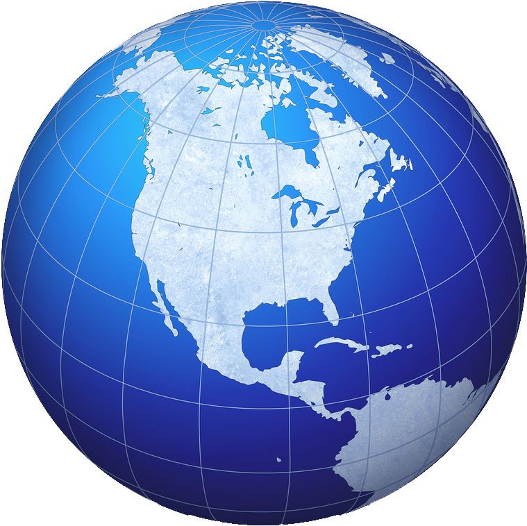 Mapamundi - Usa Canada On Globe Clipart (900x900), Png Download