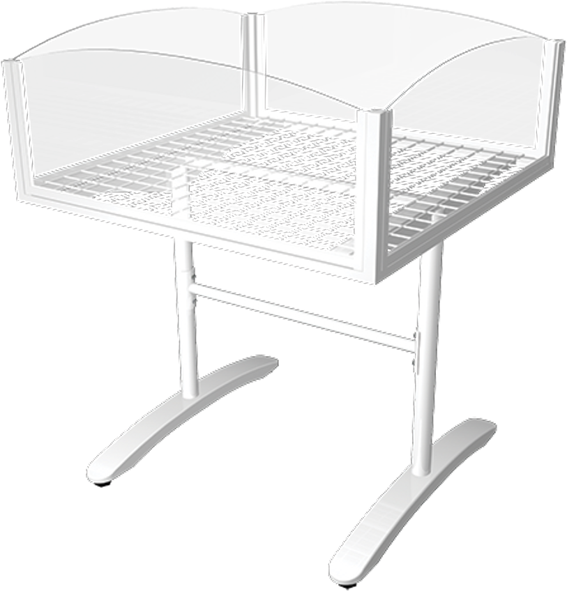 Cesto Super Luxo C Lateral De Vidro - Cesto Expositor De Roupa Para Loja Clipart (1000x1000), Png Download