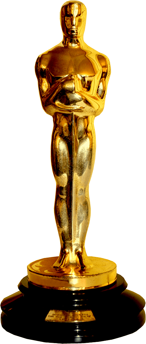 Oscar Vector Film Award - Best Director Oscar Statue Clipart (483x1135), Png Download