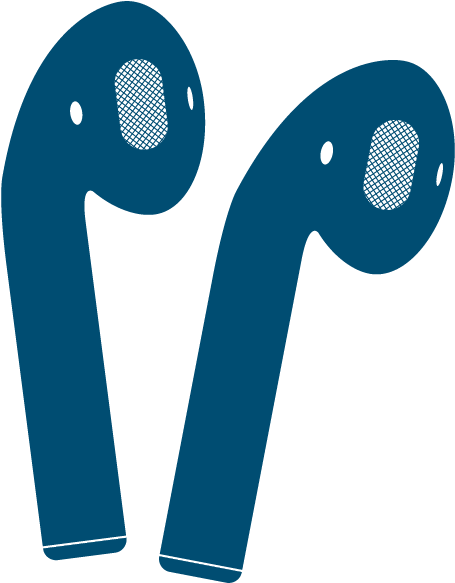 Apple Airpods - Illustration Clipart (800x800), Png Download