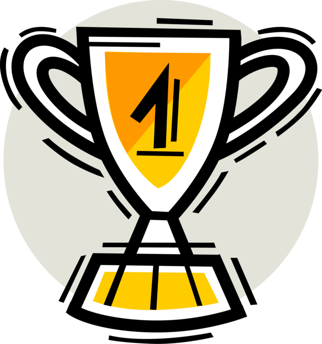 Vector Illustration Of Winner's Winning Prize Trophy - Preis Clipart - Png Download (655x700), Png Download