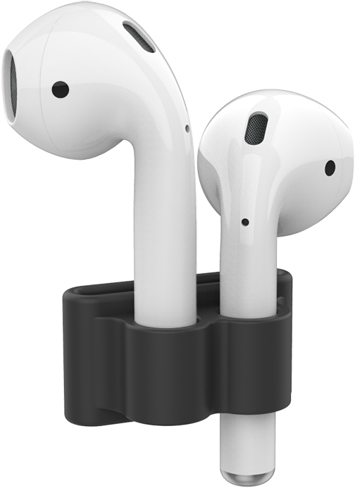 Apple Watch Airpods Holder Black - Headphones Clipart (1200x1200), Png Download