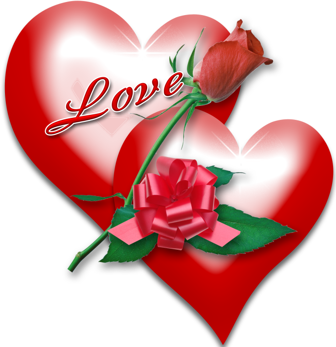 Amor Y Sentimientos Del - Valentine Roses And Hearts Clipart (670x698), Png Download