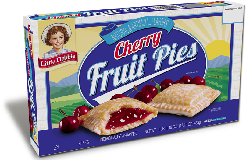 All Pies - Little Debbie Cherry Fruit Pies Clipart (1073x537), Png Download