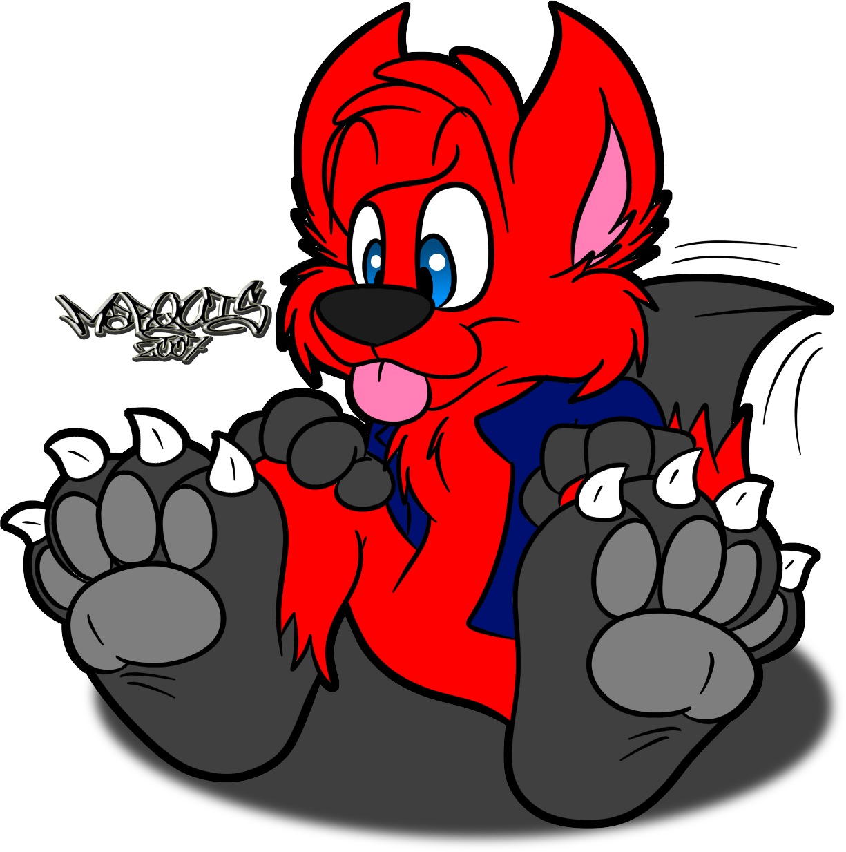 Big Puppy Paws - Cartoon Clipart (1225x1233), Png Download