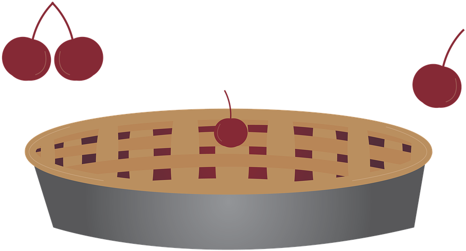 Cherry Pie Pie Cherries Crust Dessert Pastry - Illustration Clipart (960x574), Png Download
