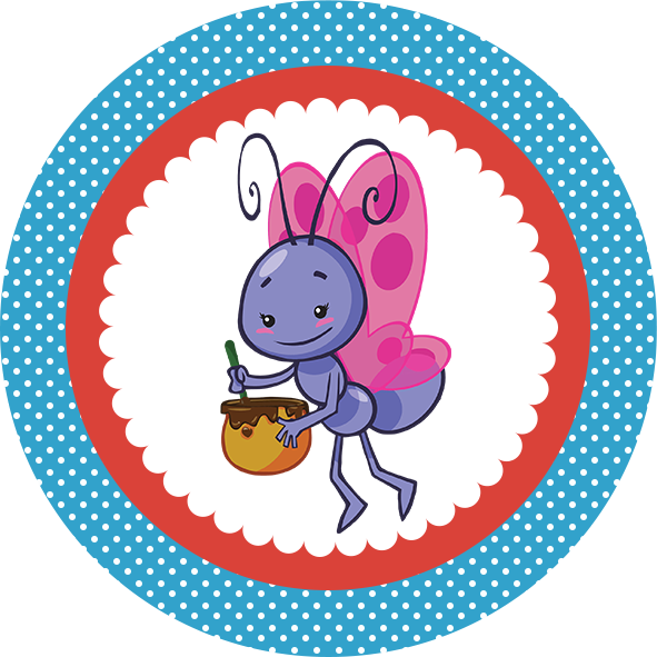 Tag Borboletinha Más Gallina Pintadita 2, - Topper Gallina Pintadita Clipart (591x591), Png Download