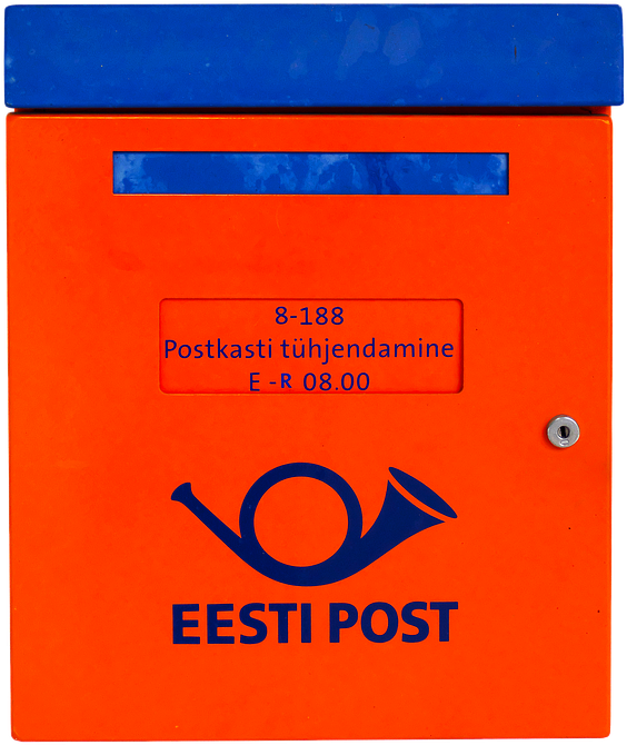 Mailbox Letter Boxes Post Horn Post Einwurf - Eesti Post Clipart (604x720), Png Download