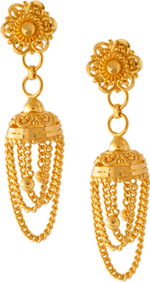22k Yellow Gold Earrings - Earrings Clipart (1000x1000), Png Download