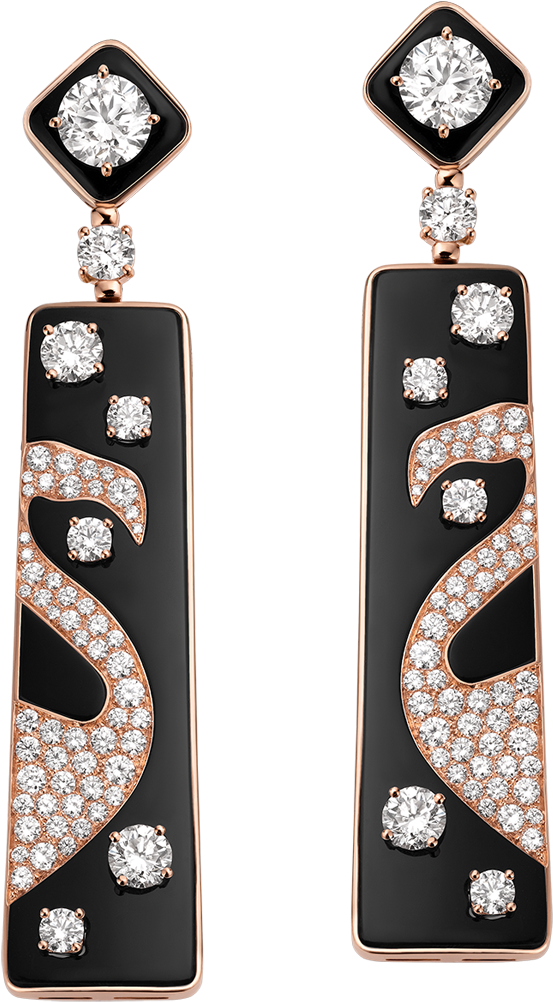 Wild Pop High Jewellery 18 Kt Rose Gold Earrings Set - Pendant Boucles D Oreilles Haute Joaillerie Clipart (1800x1405), Png Download