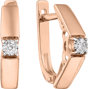 Gold Earrings With Diamonds - Diamond Clipart (675x675), Png Download