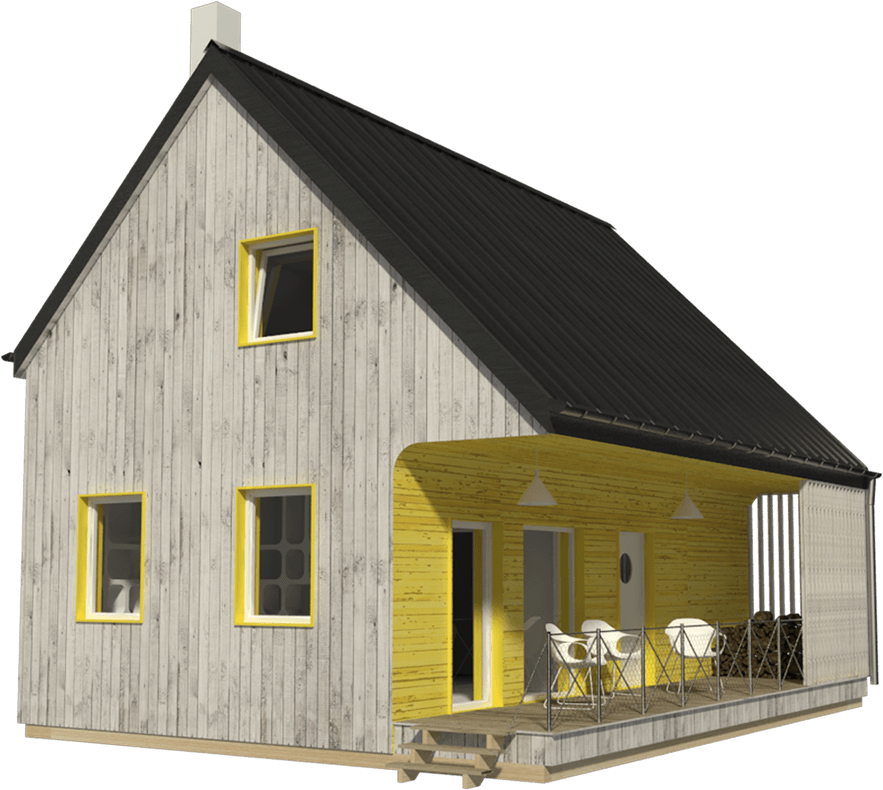 Small House Plans Brigitte - Cottage Clipart (883x790), Png Download