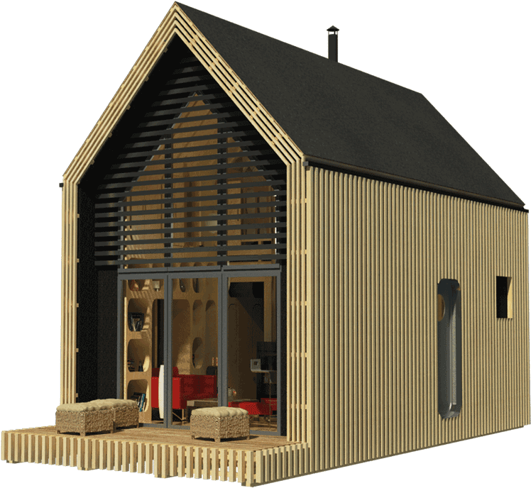 Modern Tiny Plans - Modern Plan Tiny House Clipart (800x800), Png Download