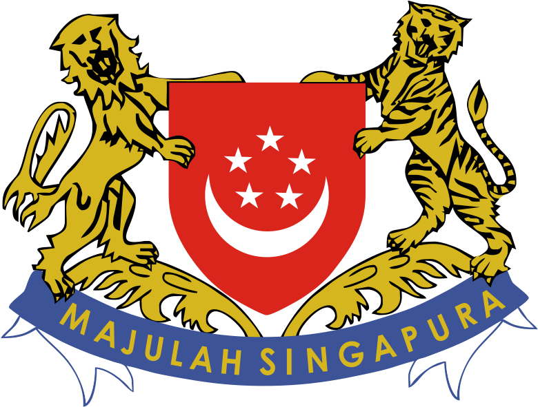 Coat Of Arms Of Singapuri - National Coat Of Arms Singapore Clipart (792x599), Png Download