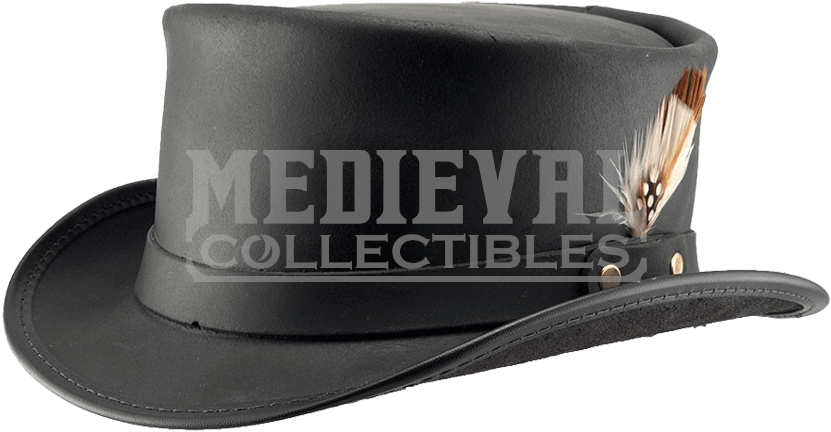 Steampunk Hat Png Download Image - Leather Clipart (850x850), Png Download