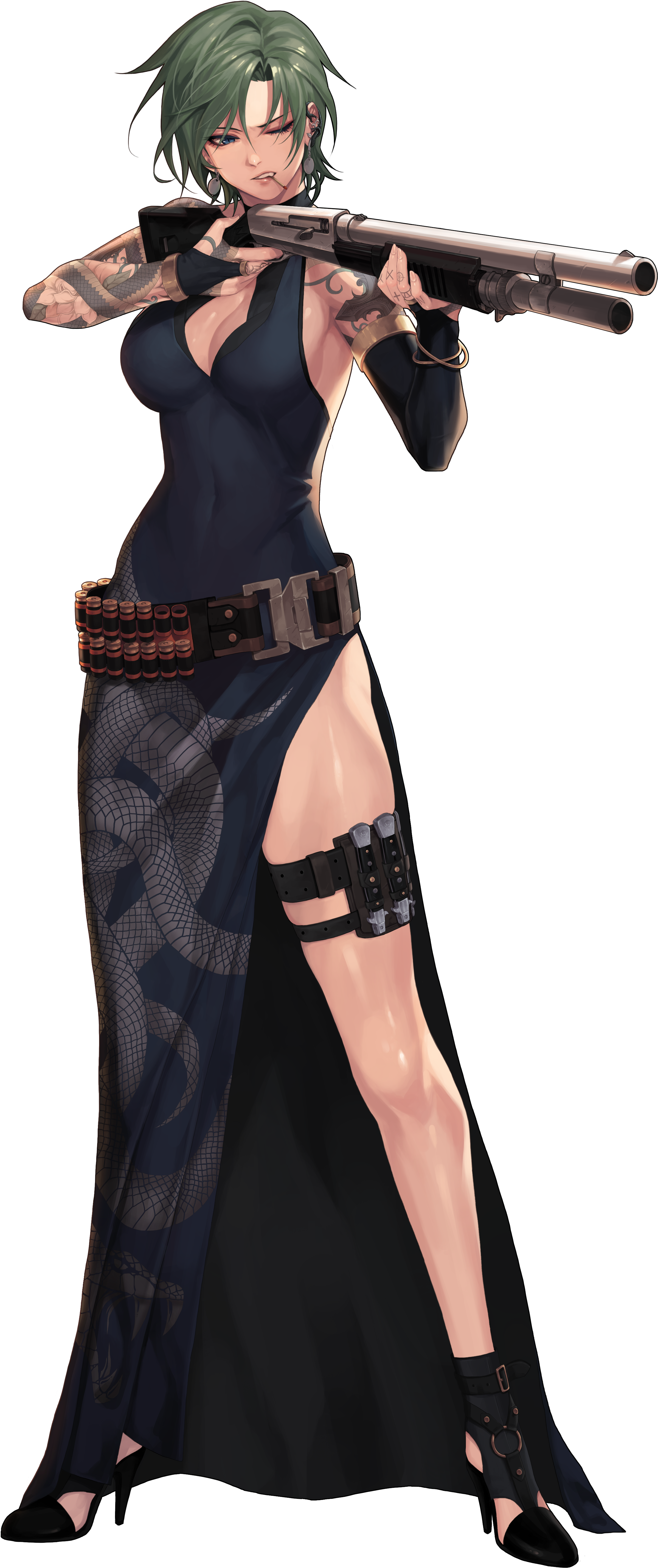 Download Png - Black Survival Characters Girls Clipart (3339x6203), Png Download