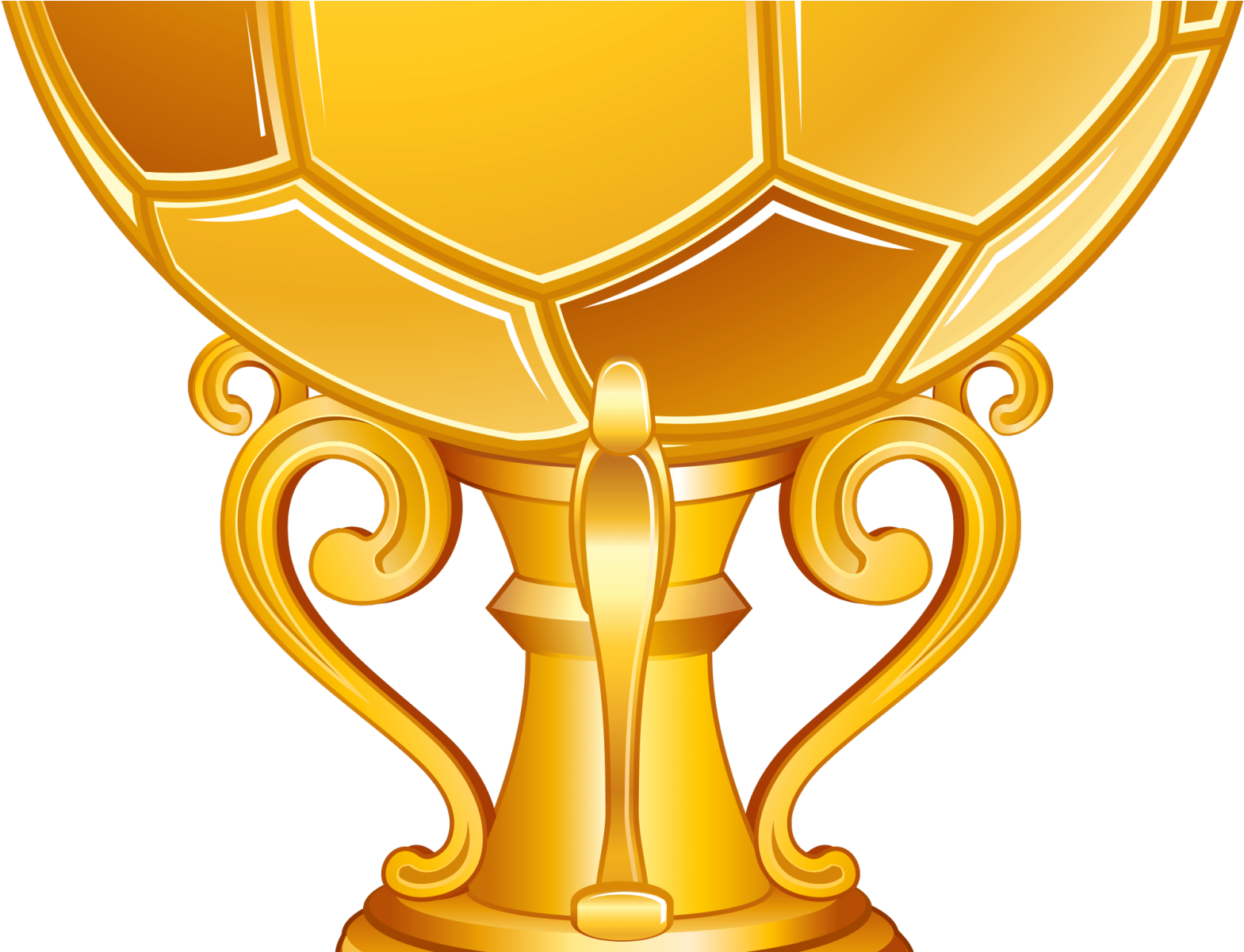 Clipart Football Trophy - Golden Trophy Soccer Ball Png Transparent Png (1920x1200), Png Download