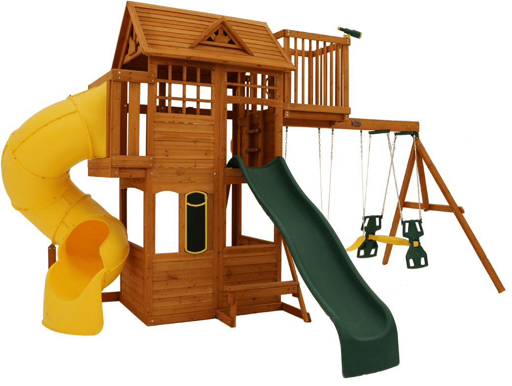 Our New Climbing Frame The Skyline Swingset - Childrens Playhouse Clipart (1200x800), Png Download