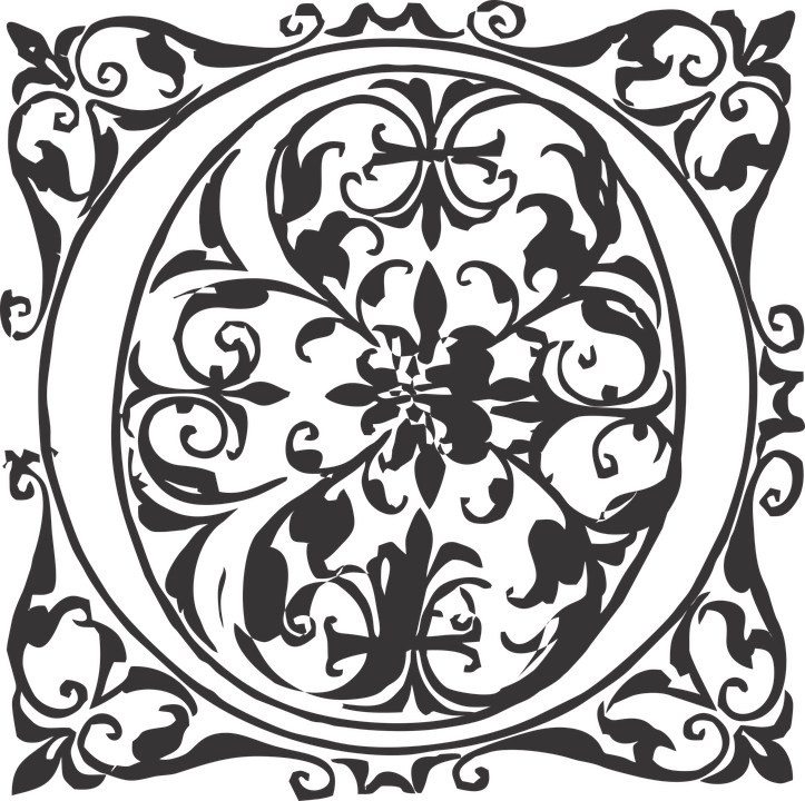 Ornamental Ornate Tile Decorative Vintage Ornament - Circle Clipart (723x720), Png Download