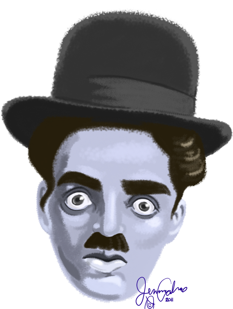 Charlie Chaplin - Illustration Clipart (768x1024), Png Download