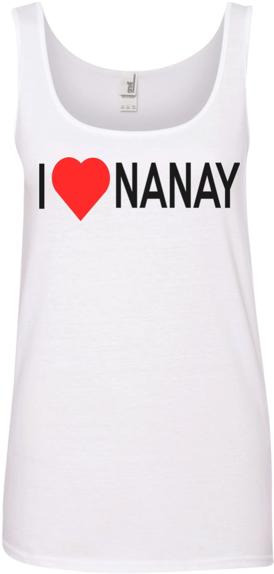 I Love Nanay Women's White Tank Top - Active Tank Clipart (1155x1155), Png Download