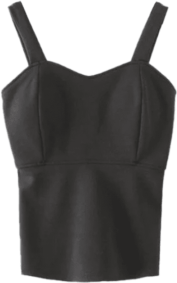 Fitted Wide Strap Padded Tank Top - Little Black Dress Clipart (600x600), Png Download