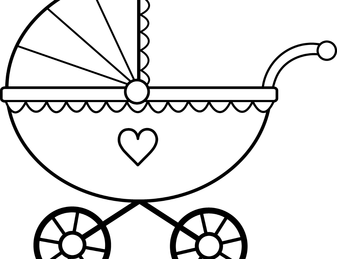 Amazing Baby Showerg Page Printable Fantastic To Print - Baby Rattle Black And White Clipart (1168x900), Png Download