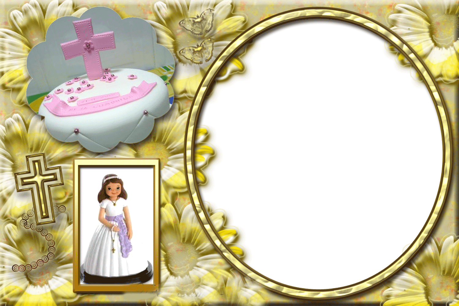 Marcos Para Comunion Photoshop , Png Download - Marcos Para Fotos De Primera Comunion Clipart (1500x1000), Png Download