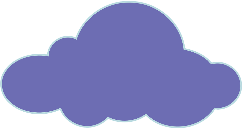 Cloud Shape Png - Silhueta De Nuvem Clipart (960x532), Png Download