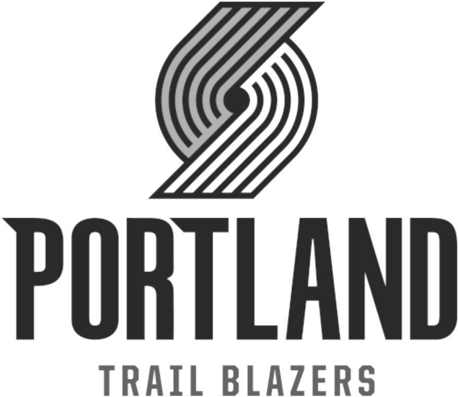 Trailblazerslogo Copy - Trail Blazers Logo White Clipart (1000x878), Png Download