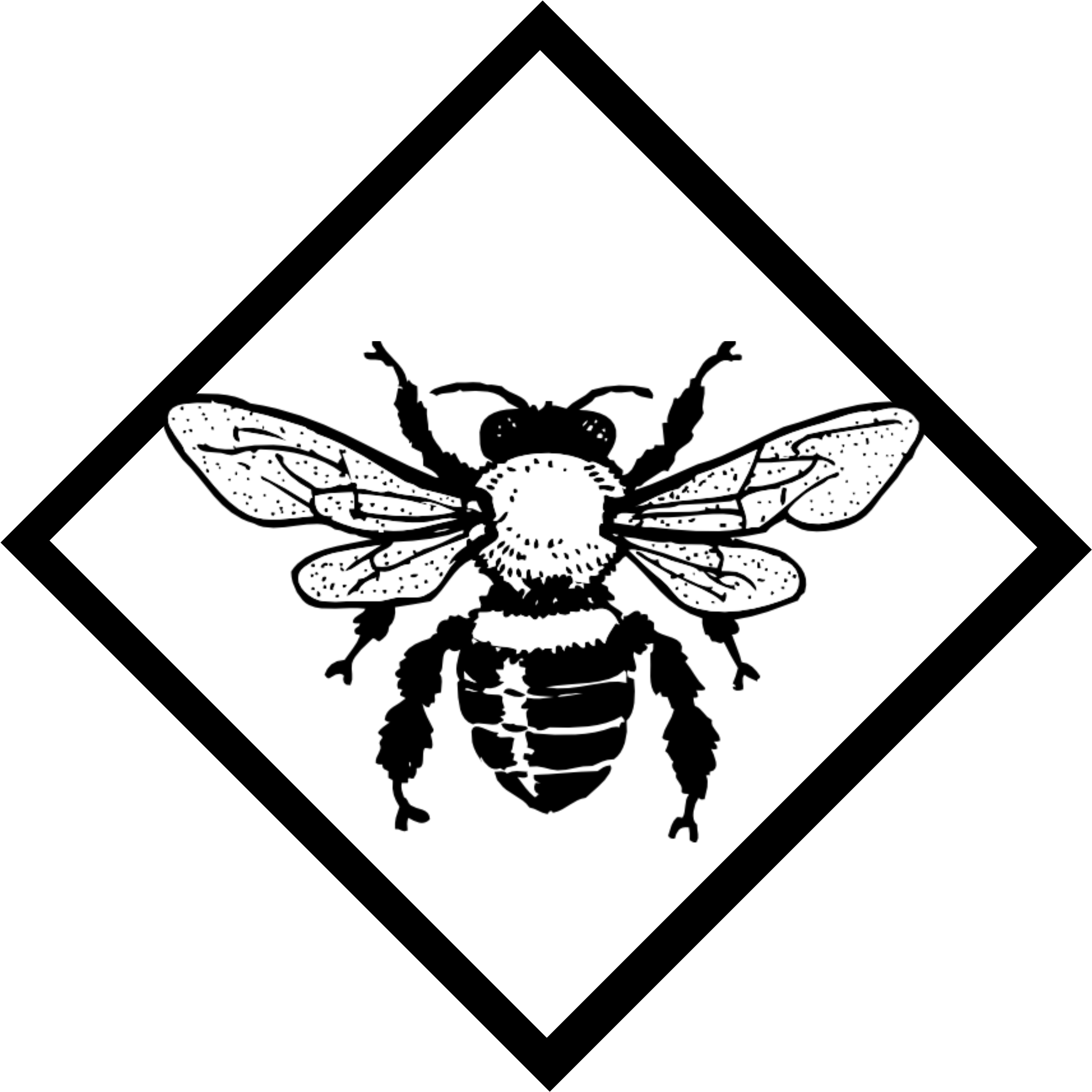 Bee Logo - Honey Bee Outline Clipart (3038x2750), Png Download