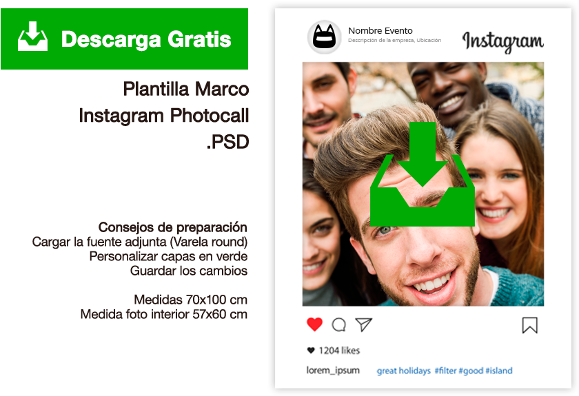 Descargar Plantilla Marco Photocall Instagram Gratis - Instagram Clipart (874x646), Png Download