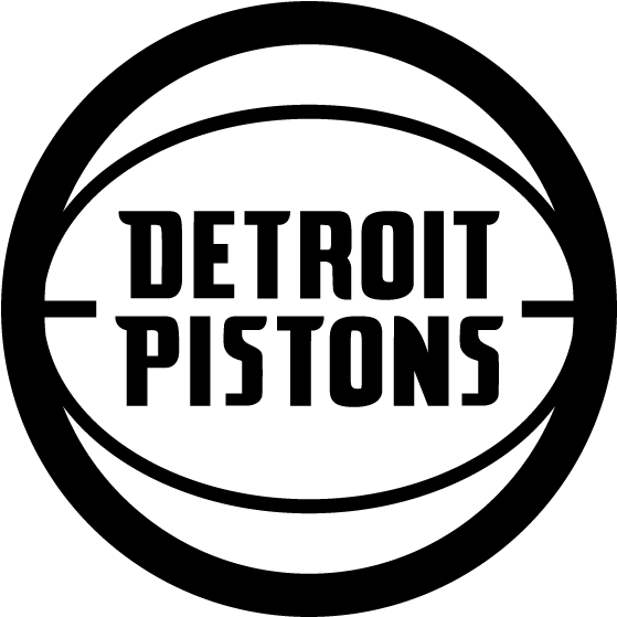 Pistons1718 Trademark Detroit Pistons White Logo Clipart Large Size