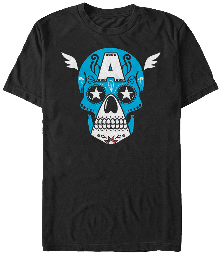 Captain America Mask Png - Captain America Sugar Skull Clipart (756x874), Png Download