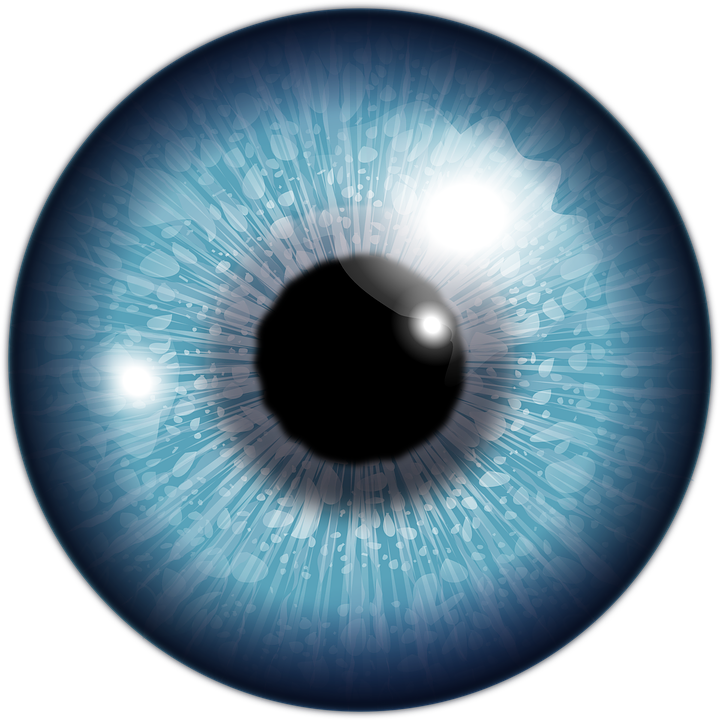 Eye Blue Iris Eyeball Looking - Eye Lens For Picsart Clipart (720x720), Png Download