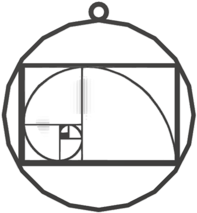 Fibonacci Spiral Pendant Mod Outer Circle - Fibonacci Sequence In Nature Clipart (684x513), Png Download