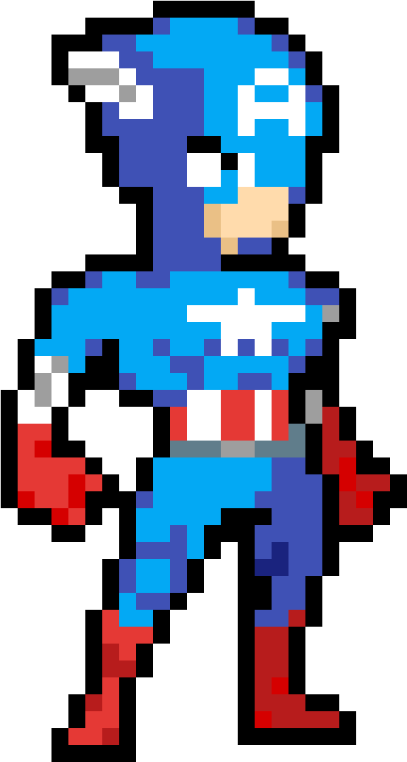 Pixel Super Heroes - Quicksilver Pixel Art Clipart (577x1081), Png Download