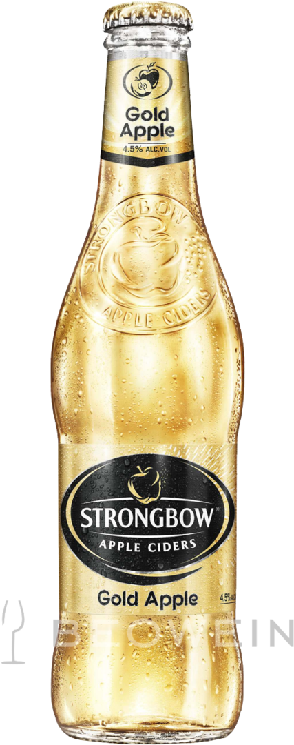 Strongbow Gold Apple Cider 0,33 L - Strongbow Cerveza Clipart (427x1081), Png Download