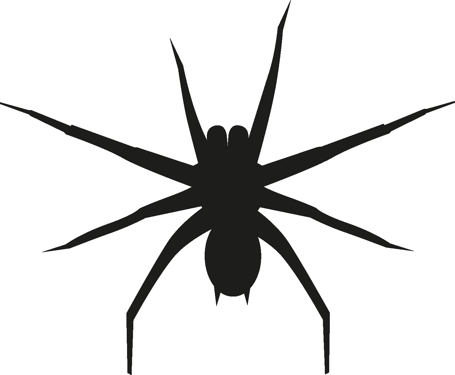 Insects Set [silhouette] Png - Wolf Spider Clipart (1454x1199), Png Download