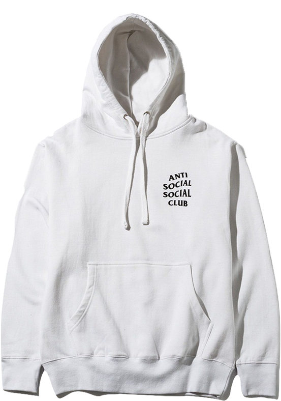 Anti Social Social Club - White Anti Social Social Club Hoodie Clipart (553x788), Png Download