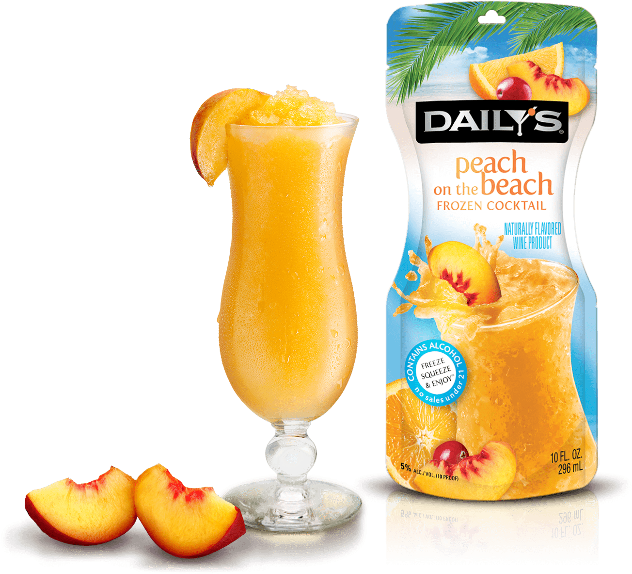 Peach On The Beach Frozen Drink Clipart (1632x1600), Png Download