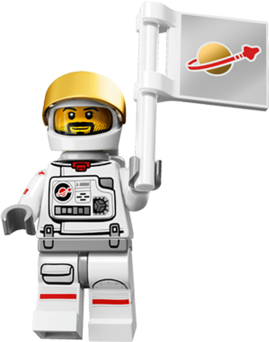 Minifigures Series Classic Spaceman Clipart (898x1141), Png Download