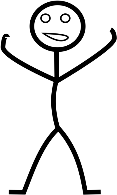 Free Png Download Stick Figure Raising Hands Happy - Human Clipart Transparent Png (480x807), Png Download