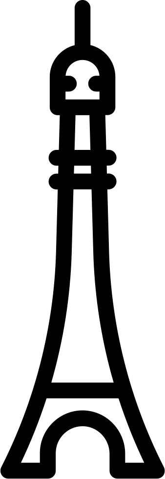 Eiffel Tower Comments Clipart (338x981), Png Download