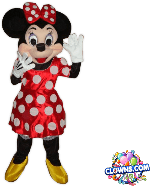 Minnie Mouse Party Characters, Ny - Minnie Mouse Costume Character For Birthday Party Clipart (727x643), Png Download